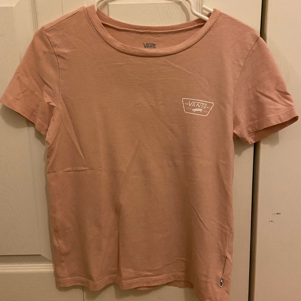 Vans light pink vans short sleeve crew neck tee